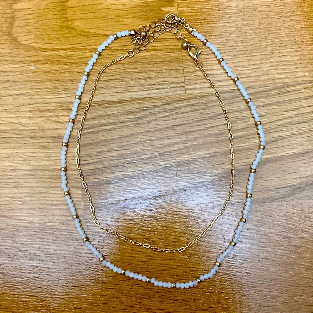Two Adjustable Layerable Necklaces. New - image 1